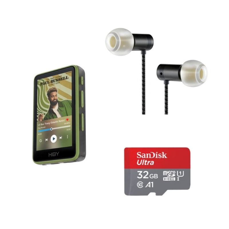HiBy R1 HiFi MP3 Music Player Set, USB Dac, WiFi Bluetooth 5.1, Dsd256 PCM384kHz/32bit, X1600e Cs43131 Mseb, 3.5mm Output, Green - Image 1
