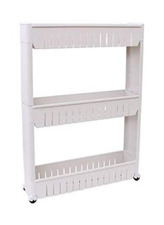 MT 3-Layer Gap Storage Rack, With Wheels For Easy Access, Easy To Store And Organize, Without Wasting Any Space,White  - Image 4