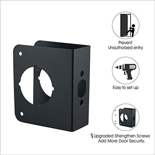 SUMBIN Door Guard Reinforcer 1-3/4-Inch Thick by 2-3/8-Inch Backset 2-1/8-Inch Bore Door Guard with Bronze - Image 4