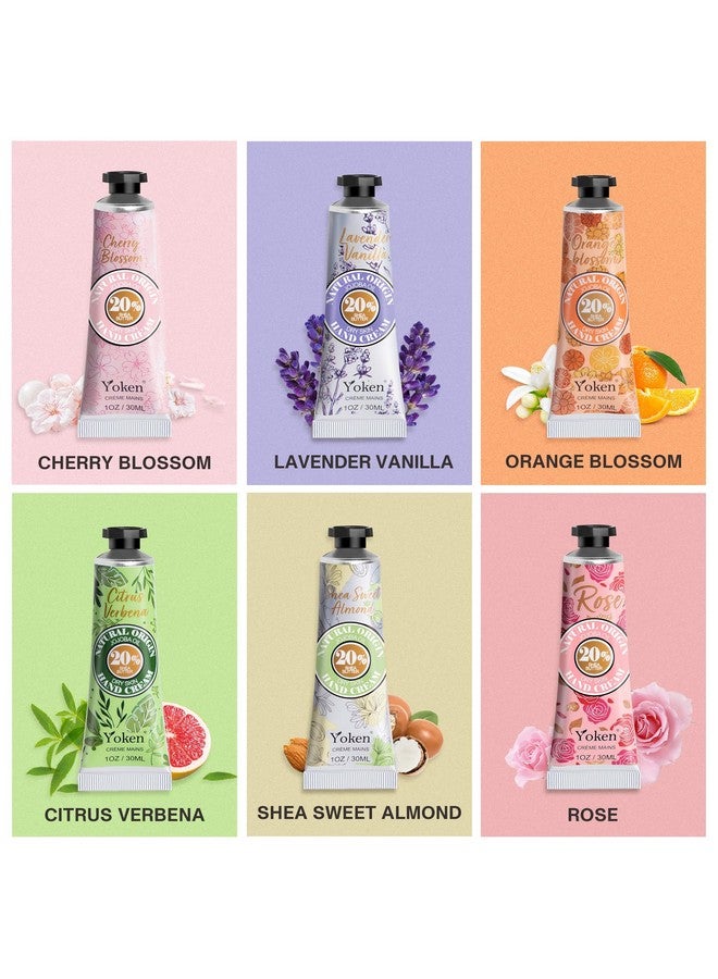Yoken 20% Shea Butter Hand Cream Gift Set, Instant Moisturizing Hand Cream for Women Dry Hands with Delicate Tin, Floral-Scented Hand Lotion 6 x 1 OZ - Image 4