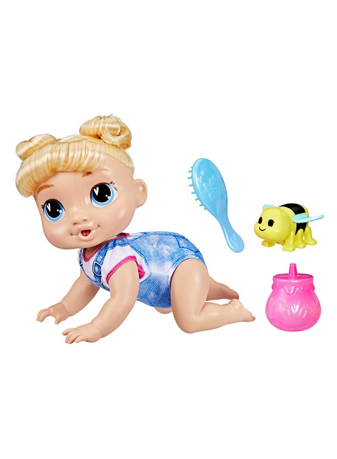 Baby Alive مجموعة دمية الرضيع الإلكترونية الزاحفة 'هاربر هاغز'، بطول 10.75 بوصة - Image 4