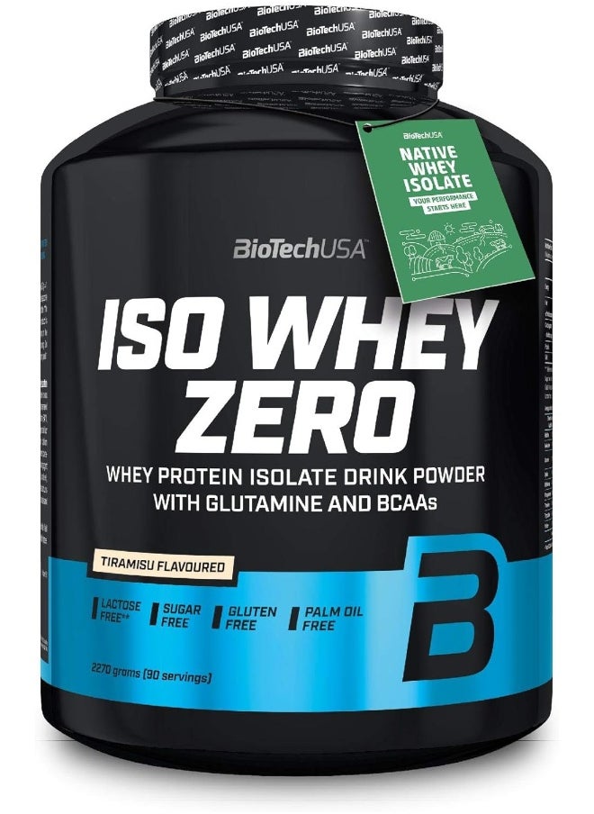 BioTechUSA BioTechUSA Iso Whey Zero Tiramisu Flavoured Protein Powder, 2.27 kg  - Image 1
