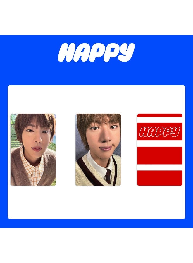 NIBEMINENT 2 Pcs Kpop BTS - JIN HAPPY Lomo Cards Card For Fans Collection Gifts - Image 1