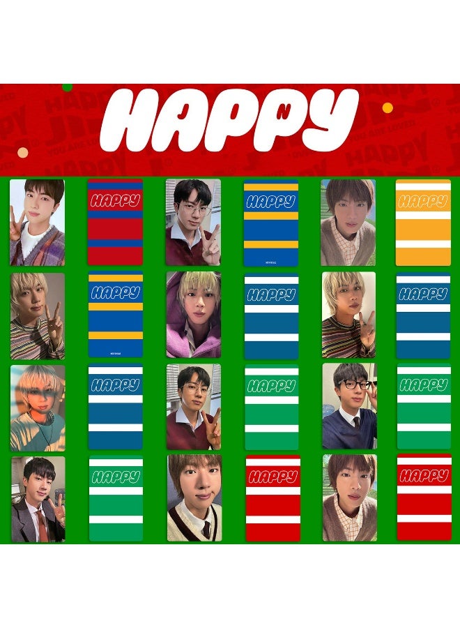 NIBEMINENT 2 Pcs Kpop BTS - JIN HAPPY Lomo Cards Card For Fans Collection Gifts - Image 2