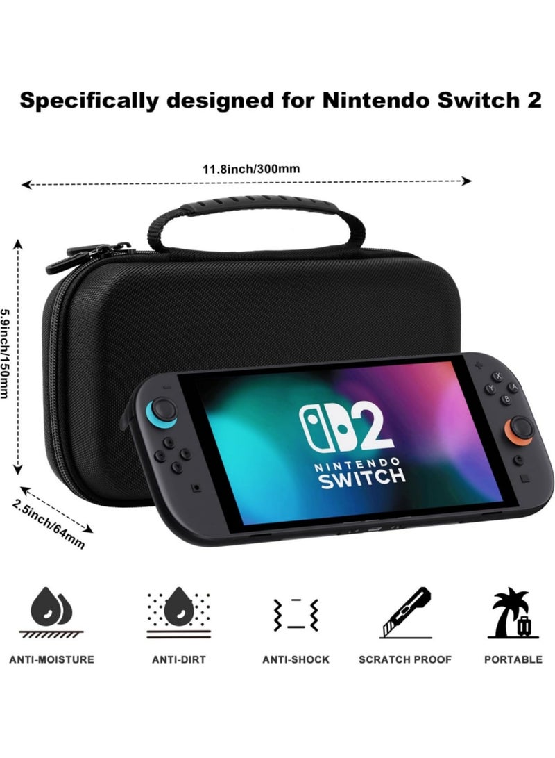 Aookay [20 in 1] Accessories Bundle for Nintendo Switch 2 2025, Accessories Kit with Console Crystal Case, Joystick Caps, Tempered Films, Carrying Case Accessories Storage Sets for Switch 2 - Image 4