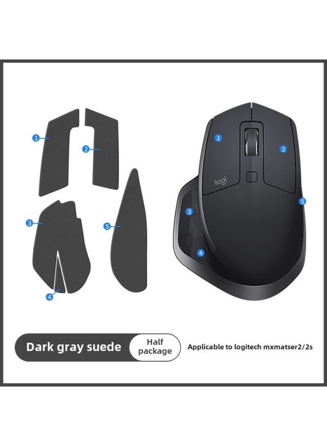 Suitable For Logitech MX Master2S Anti-slip Sticker Master2s Mouse Sticker Printing Sticker Mouse Sweat Sticker-color: A Dark Gray Suede Mouse Sticker - Image 1