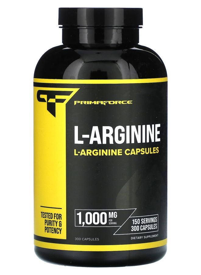 Primaforce L-Arginine 300 Capsules (500 mg per Capsule) - Image 1