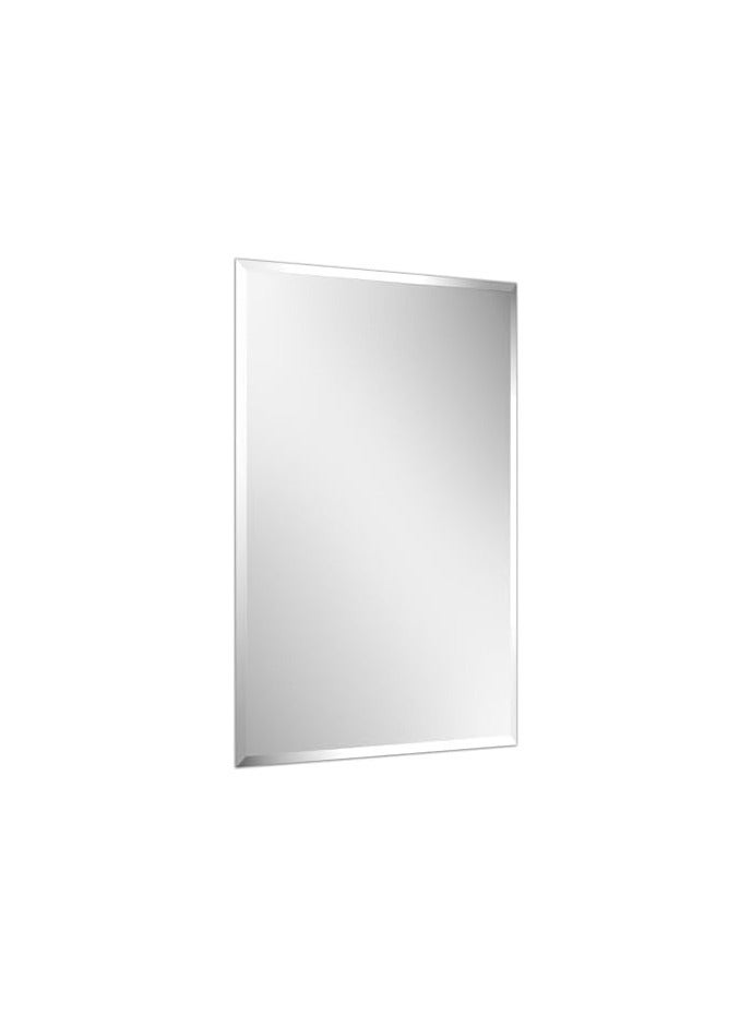 اس اس مرآة حائط بدون إطار من إس إس تيك، 61 × 91 سم، زجاج شفاف مع ثقوب مثقوبة مسبقًا 