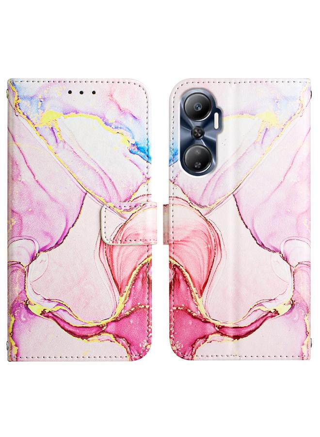 اس-توب جراب لهاتف Infinix Hot 20 4G X6826 PT003 جراب هاتف جلدي قابل للطي بنمط رخامي - Image 2