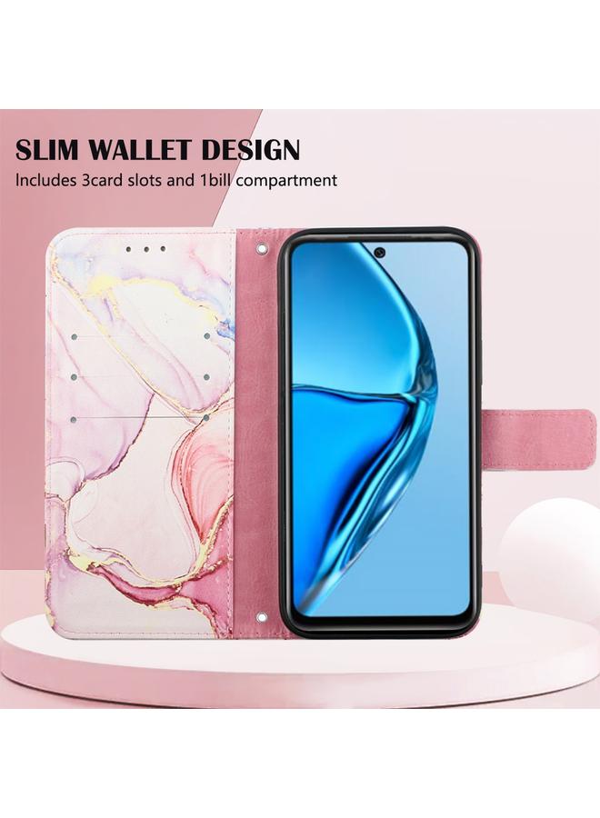 اس-توب جراب لهاتف Infinix Hot 20 4G X6826 PT003 جراب هاتف جلدي قابل للطي بنمط رخامي - Image 4