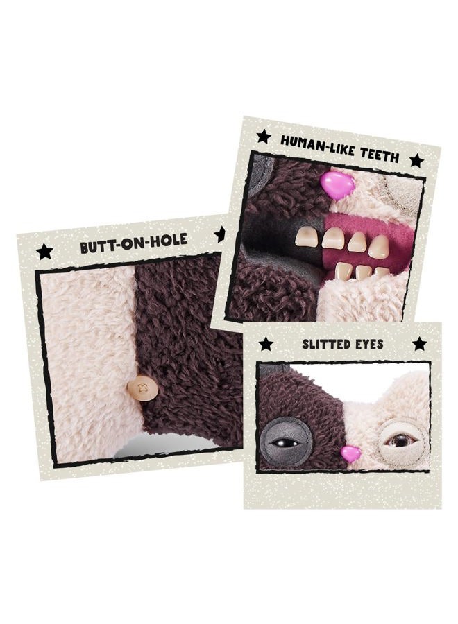 Fuggler Misfit Monsters Series 1 9" by ZURU Funny Ugly Monster Plush Toy (Rabid Tooth - Brown & Beige) - Image 3