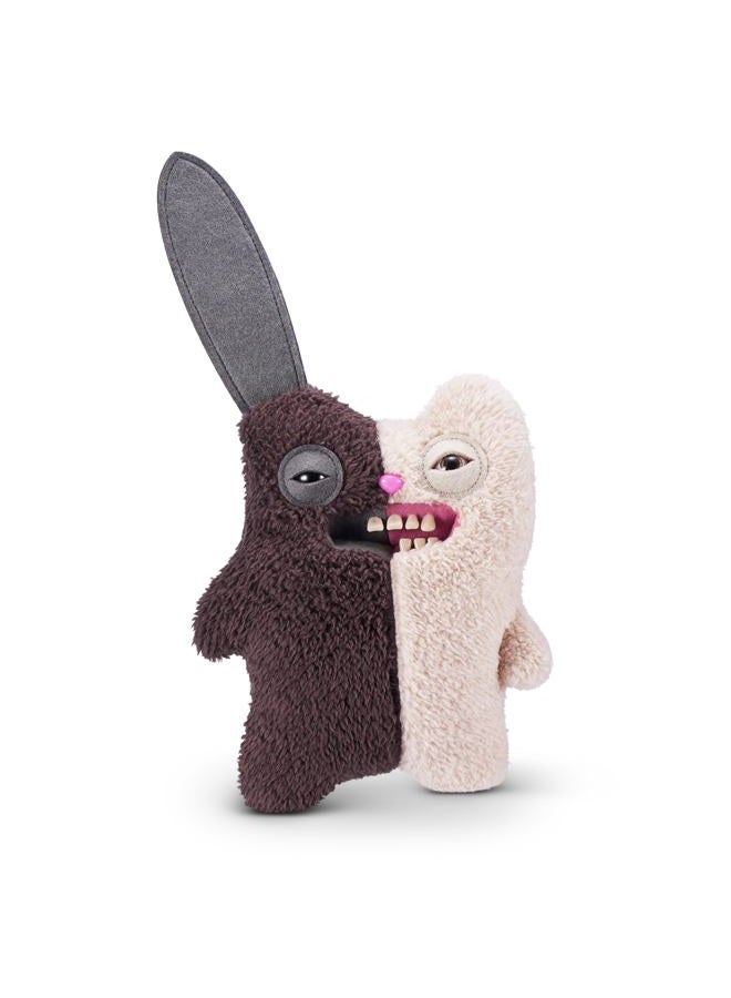 Fuggler Misfit Monsters Series 1 9" by ZURU Funny Ugly Monster Plush Toy (Rabid Tooth - Brown & Beige) - Image 1
