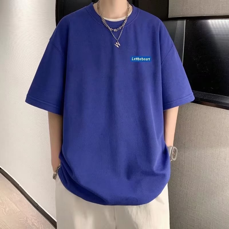 Fashionable Brand Hong Kong Style T-Shirt for Men 2024 New Short-Sleeved Summer Clothes Tops Loose White T-Shirt Half-Sleeved Bottoming Shirt - Image 4