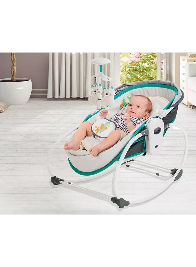 5-in-1 baby Rocking Bed and Chair Musical Travel Bassinet, Best Gift for Newborn Boys and Girls - Image 4