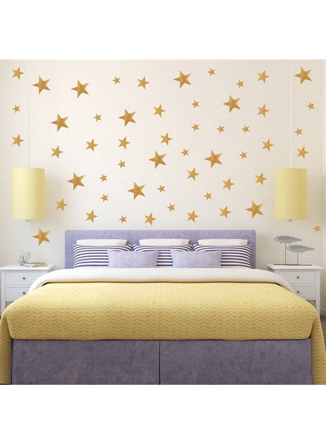 YOKIND 117Pcs Gold Stars Wall Decal Stars Pattern DIY Wall Stickers for Kids Rooms Home Decor - Image 1