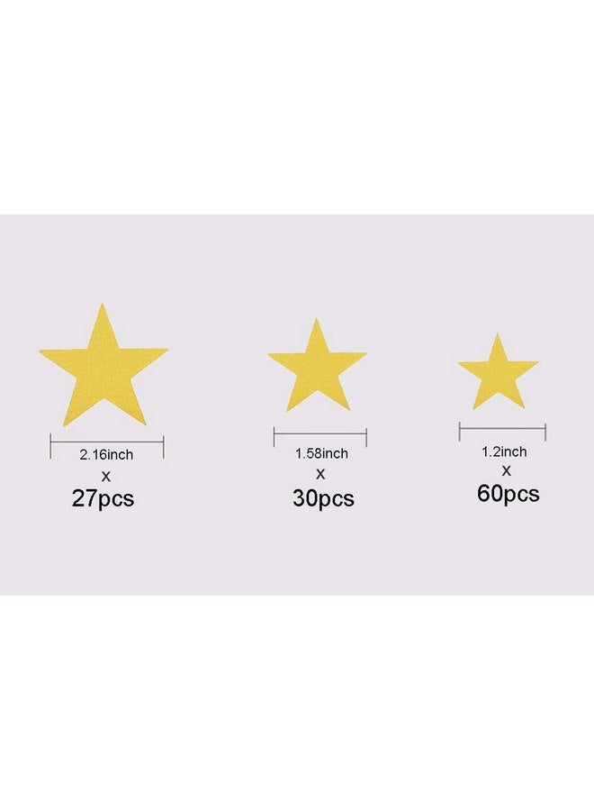 YOKIND 117Pcs Gold Stars Wall Decal Stars Pattern DIY Wall Stickers for Kids Rooms Home Decor - Image 2