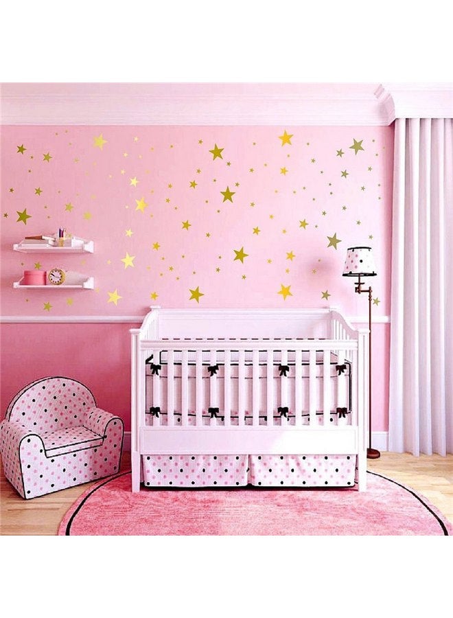 YOKIND 117Pcs Gold Stars Wall Decal Stars Pattern DIY Wall Stickers for Kids Rooms Home Decor - Image 3