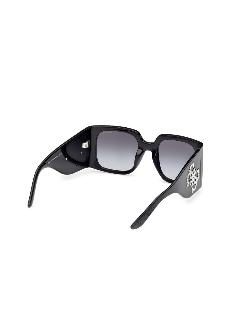GUESS FULL RIM FEMALE SQUARE BLACK INJECTED SUNGLASSES - Image 5
