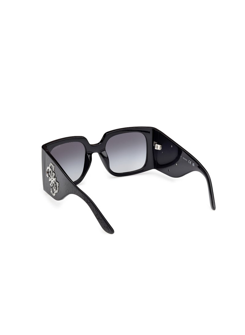 GUESS FULL RIM FEMALE SQUARE BLACK INJECTED SUNGLASSES - Image 3