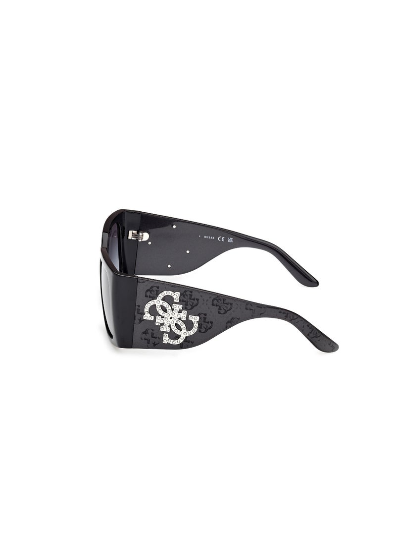 GUESS FULL RIM FEMALE SQUARE BLACK INJECTED SUNGLASSES - Image 2