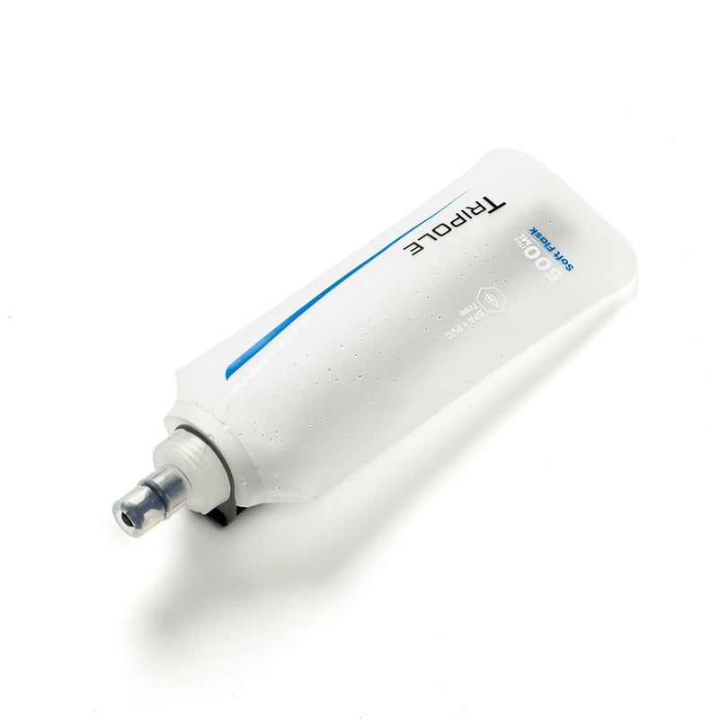 TriPole TPU Hydration & Water Soft Flask For Running And Cycling | 500 Ml (White) - Image 5