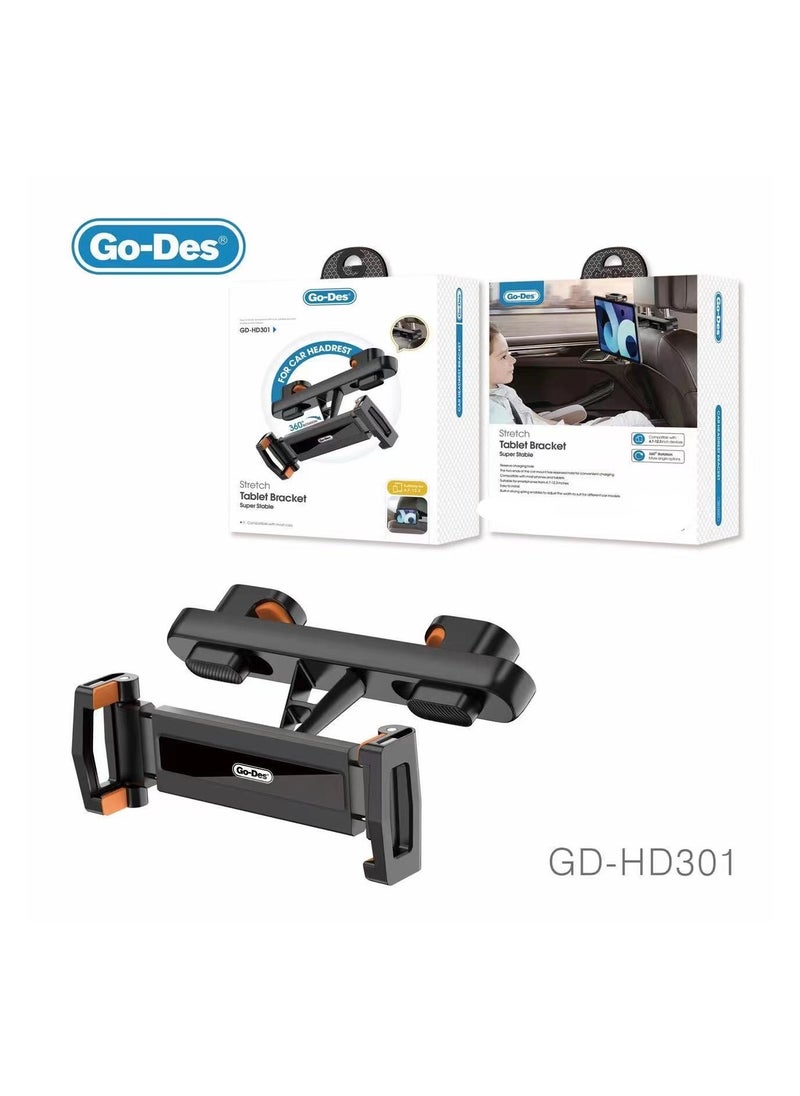GO-DES GO-DES HD301 Car Headrest Tablet Bracket Super Stable  - Image 2