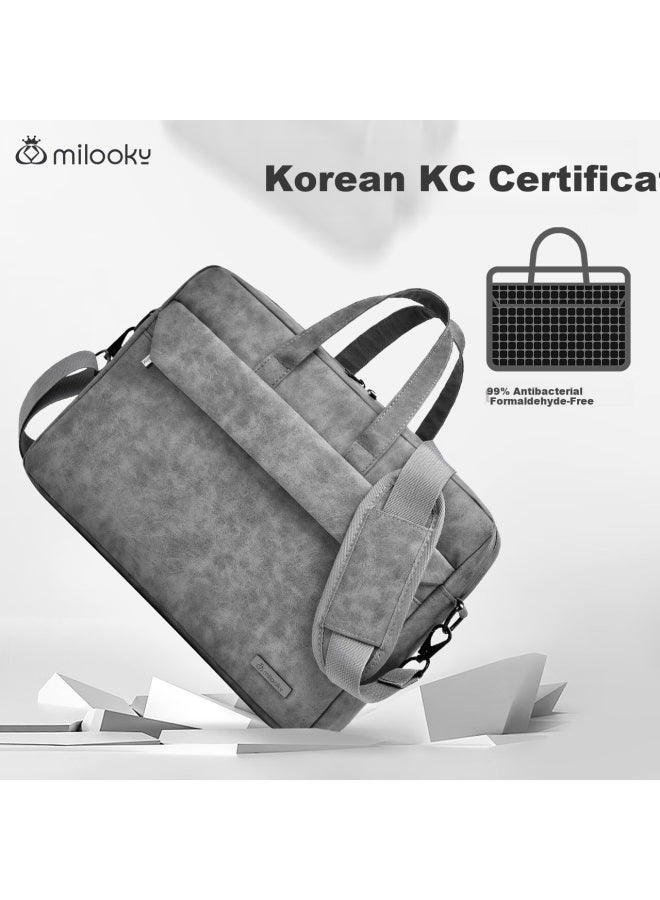 Milooky Shoulder Laptop Bag 13/14 Inch Compatible With Huawei, Apple, Lenovo Xiaoxin, Men's And Women's Handheld Briefcase - Image 3