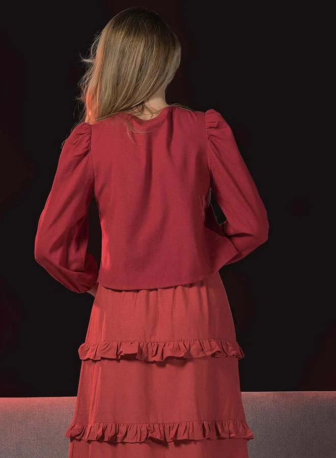 Virgio VIRGIO 100% Viscose Top Tie-Up Style With Embroidery