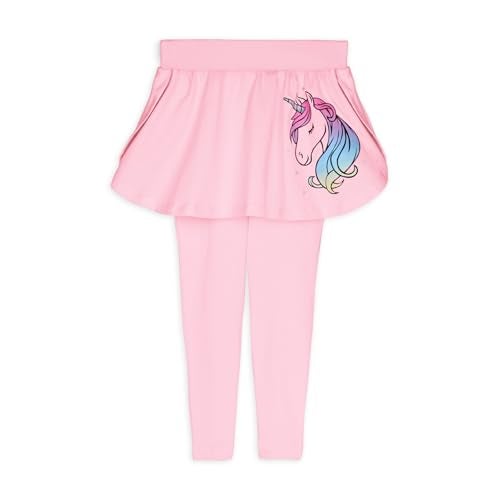 YouGotPlanB Skeggings for Girls | Pack of 1 | 2-in-1 Skirt with Attached Leggings | Cotton | Ages 4-16 Years | Comfort fit | Ideal for Sports & Play | Unicorn-BPK | 8-10 Years - Image 3