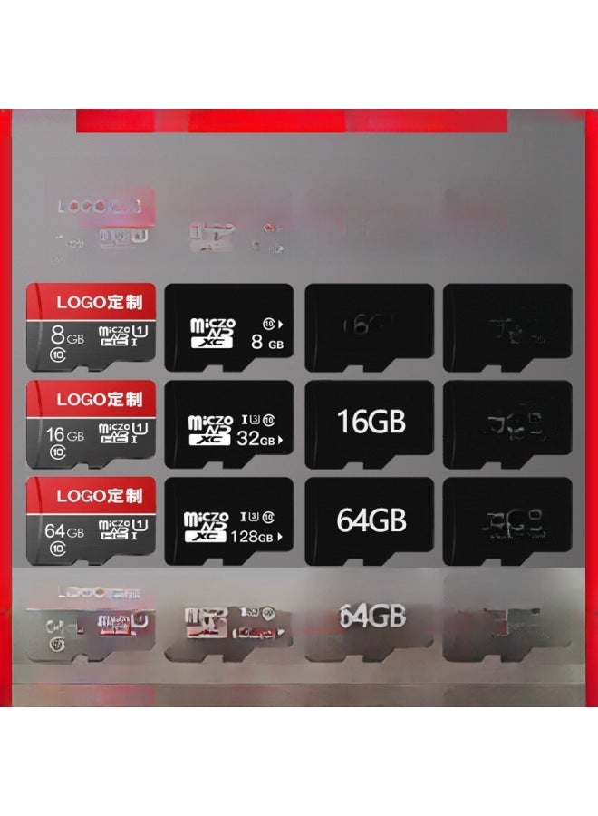 Memory Card 8G High-speed 16G Monitoring 32G Mobile Phone 128G Recorder TF Card 64G Camera 4G Memory Card-Capacity:64GB-] - Image 1