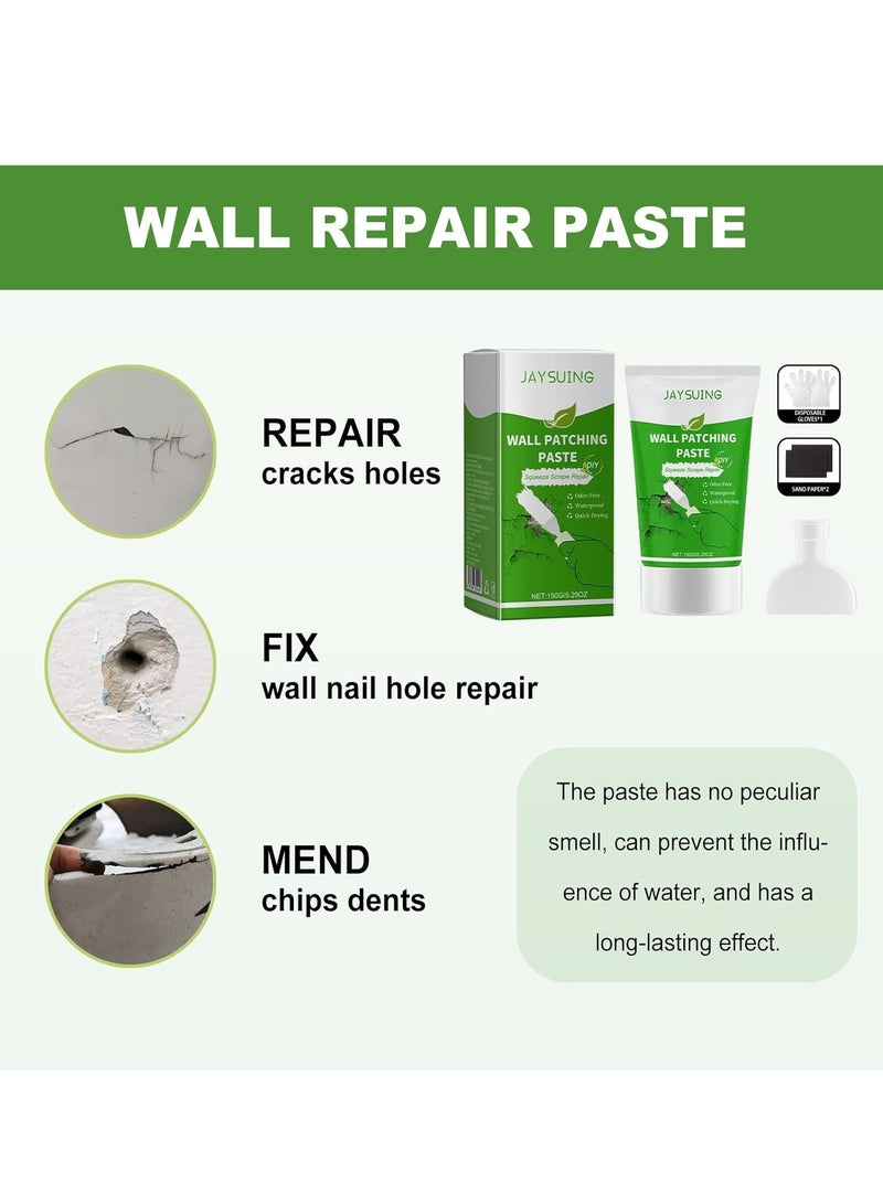 KASTWAVE Spackle Wall Repair, Drywall Patch Repair Kit, with Scraper, Drywall Hole Patch Repair Kit, Wall Surface Hole Fill Quick Solution to Fill Holes in Home Wall and Quick Repair Crack, White Repair Putty - Image 3