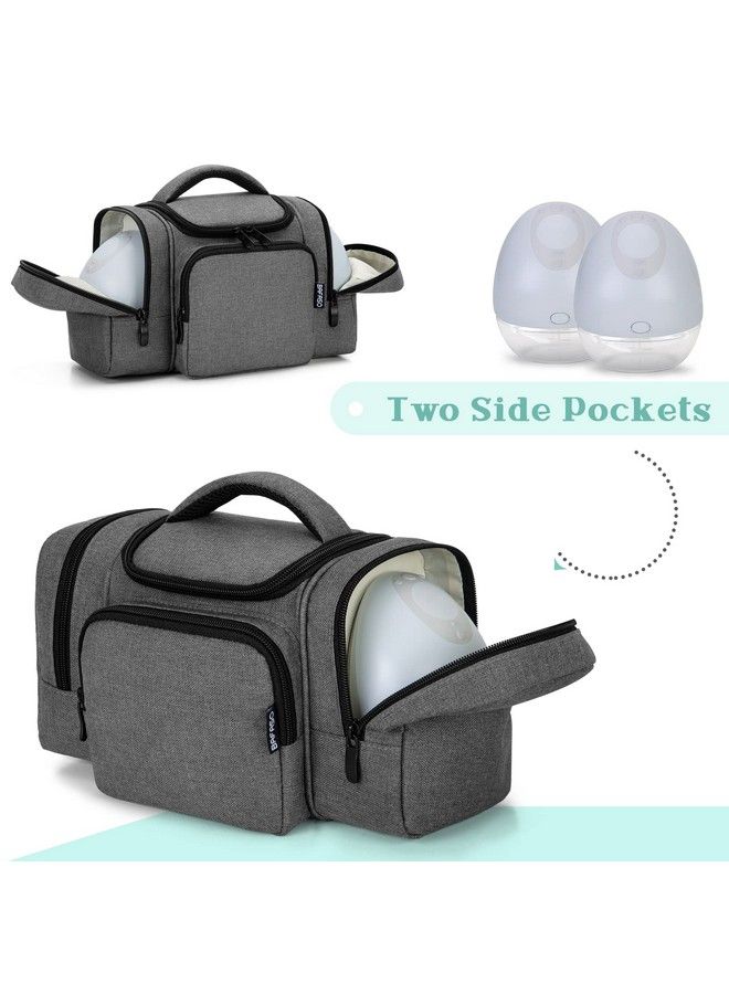 BAFASO Wearable Breast Pump Bag Compatible With Willow And Elvie Breast Pump Or Momcozy S12 Pro Tote For Wearable Breast Pump And Extra Parts (Patent Pending) Gray  - Image 3