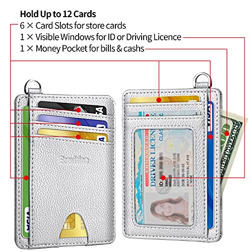 EcoVision Slim Minimalist Front Pocket Wallet, RFID Blocking Credit Card Holder Wallet with Detachable D-Shackle for Men Women - Image 5