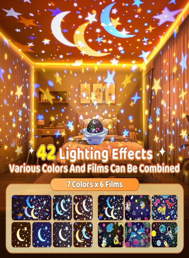 PIKOY Night Light for Kids Night Light Projector, Baby Night Lights for Bedroom, Star Projector Galaxy Light Star Lights for Bedroom, Glow in The Dark Stars for Ceiling, Baby Sensory Toys, Kids Room Decor - Image 2