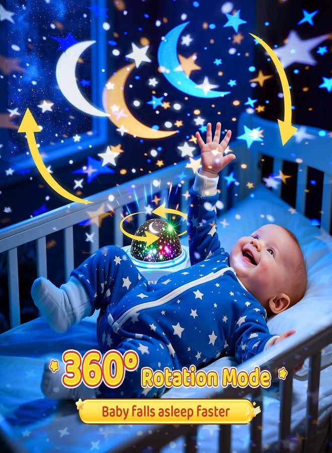 PIKOY Night Light for Kids Night Light Projector, Baby Night Lights for Bedroom, Star Projector Galaxy Light Star Lights for Bedroom, Glow in The Dark Stars for Ceiling, Baby Sensory Toys, Kids Room Decor - Image 5