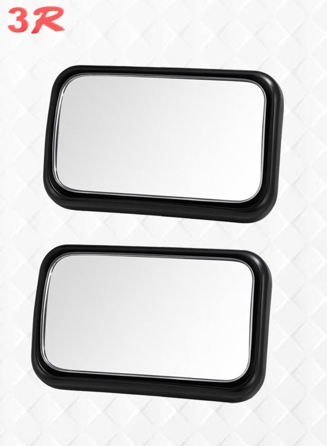 3 ار مرآة جانبية للسيارة 3R-211 عالية الدقة قابلة للتعديل بزاوية واسعة، مرآة رؤية خلفية محدبة قابلة للدوران 360 درجة، لاصقة، مناسبة لجميع أنواع السيارات، بما في ذلك سيارات الدفع الرباعي والشاحنات والحافلات، تساعد على ركن السيارة، طقم من قطعتين. - Image 2