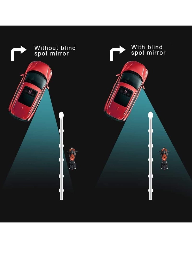 3 ار مرآة جانبية للسيارة 3R-211 عالية الدقة قابلة للتعديل بزاوية واسعة، مرآة رؤية خلفية محدبة قابلة للدوران 360 درجة، لاصقة، مناسبة لجميع أنواع السيارات، بما في ذلك سيارات الدفع الرباعي والشاحنات والحافلات، تساعد على ركن السيارة، طقم من قطعتين. - Image 4