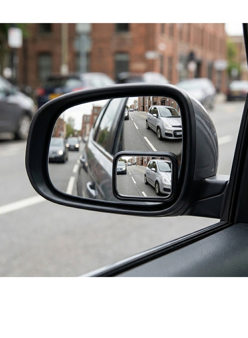 3 ار مرآة جانبية للسيارة 3R-211 عالية الدقة قابلة للتعديل بزاوية واسعة، مرآة رؤية خلفية محدبة قابلة للدوران 360 درجة، لاصقة، مناسبة لجميع أنواع السيارات، بما في ذلك سيارات الدفع الرباعي والشاحنات والحافلات، تساعد على ركن السيارة، طقم من قطعتين. - Image 3