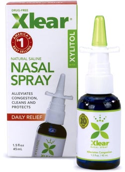 Xlear Xlear Nasal Spray, Natural Saline Nasal Spray with Xylitol, Nose Moisturizer for Kids and Adults, 1.5 fl oz (Pack of 1) 