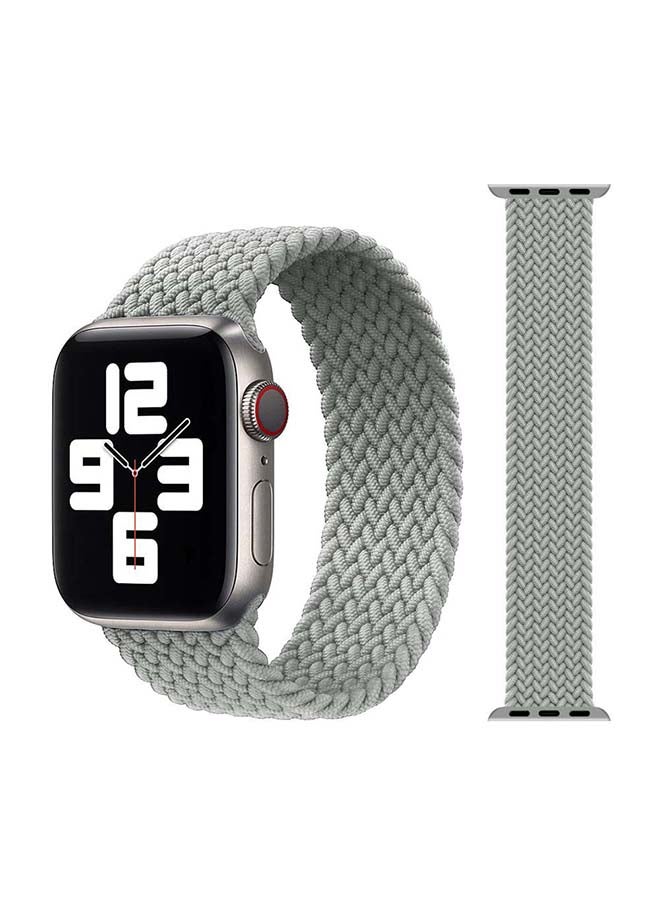 Perfii Braided Solo Band For Apple Watch Series 6/SE/5/4/3/2/1 Pearl White - Image 1