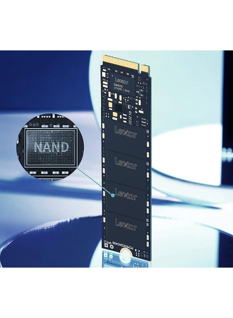 ليكسار NM620 SSD, M.2 2280 PCIe Gen3x4 NVMe 1.4 SSD داخلي، سرعة قراءة تصل إلى 3500 ميجابايت/ثانية، كتابة 3000 ميجابايت/ثانية، للاعبين وعشاق الكمبيوتر الشخصي - Image 3