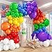 PAXILE 412pcs Rainbow Balloon Arch Kit Assorted Colors 18 12 10 5 Inch Different Sizes Matte Latex Colorful Balloons for Baby Shower Birthday Wedding Party Decorations - Image 3