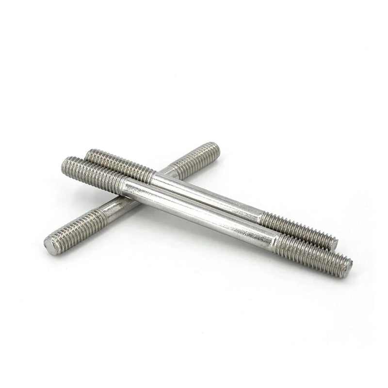 M3 55 مم 304 قضيب ملولب مزدوج الطرف من الفولاذ المقاوم للصدأ برغي مسمار بدون رأس - Image 1