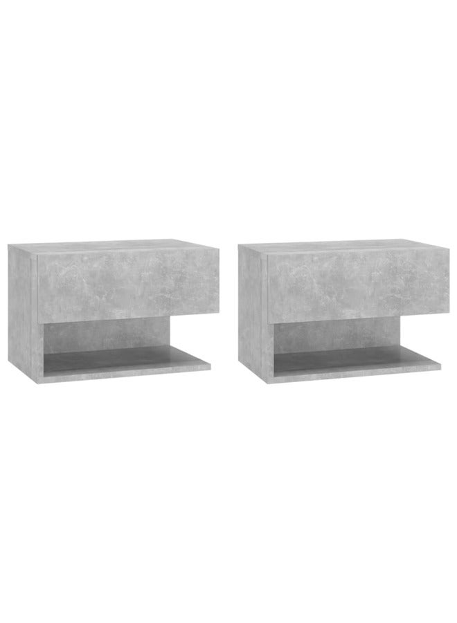 فيداكسل خزانات جانب السرير جدارية 2 ق رمادي أسمنتي 810962 - Image 1