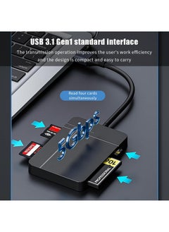 Verilux Verilux® USB Card Reader USB C/ USB3.0 Card Reader Support UHS-II Compatible SD 4.0/TF 4.0/CF/MS, 5Gbps Reading Speed, Travel 4 in 1 USB Card Reader for Windows/Mac/Linux/Android  - Image 5