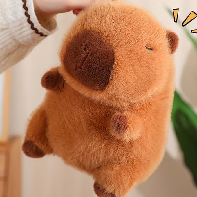 Tinytotem Capybara Soft Toy for Baby Girl Small Teddy Bear Plush Toys Kids Cuddly Capy bara Stuffed Animal plushie & Huggable Gifts Toys Toddlers Boys & Girls 30cm - Image 3