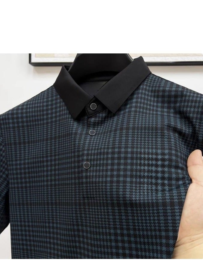 Men's High-end Business Casual Short Sleeved T-Shirt Polo Shirt - Image 1
