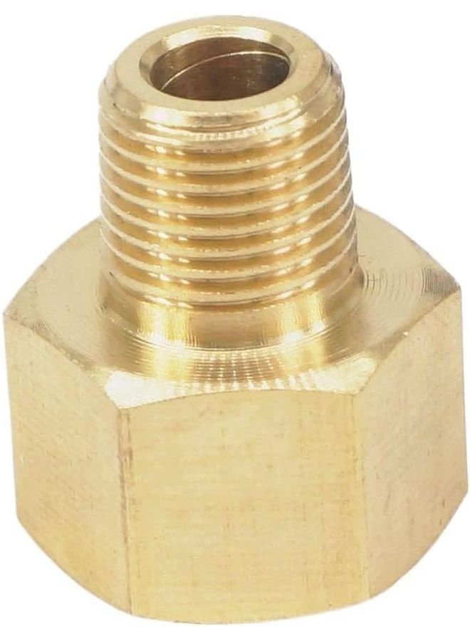 Brass 1 8 NPT Male To 1 4 BSPP Female Pipe Fitting Adapter For Pressure Gauge - Image 5