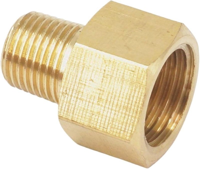 Brass 1 8 NPT Male To 1 4 BSPP Female Pipe Fitting Adapter For Pressure Gauge - Image 4