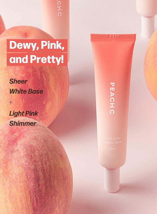 PEACH C Peach Glow Make Up Base - Hydrating, Moisturizing, Illuminating Pearl Make Up Base - Lightweight, Smudge-Proof & Pearly Shimmer Korean Makeup Primer Illuminating Face Cream (1.18 fl oz) - Image 2